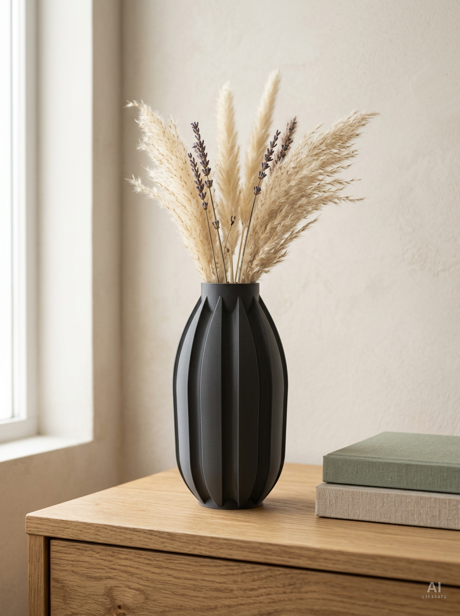 Akin — Vaso decorativo a spicchi stampato in 3D — ambientata — vaso design