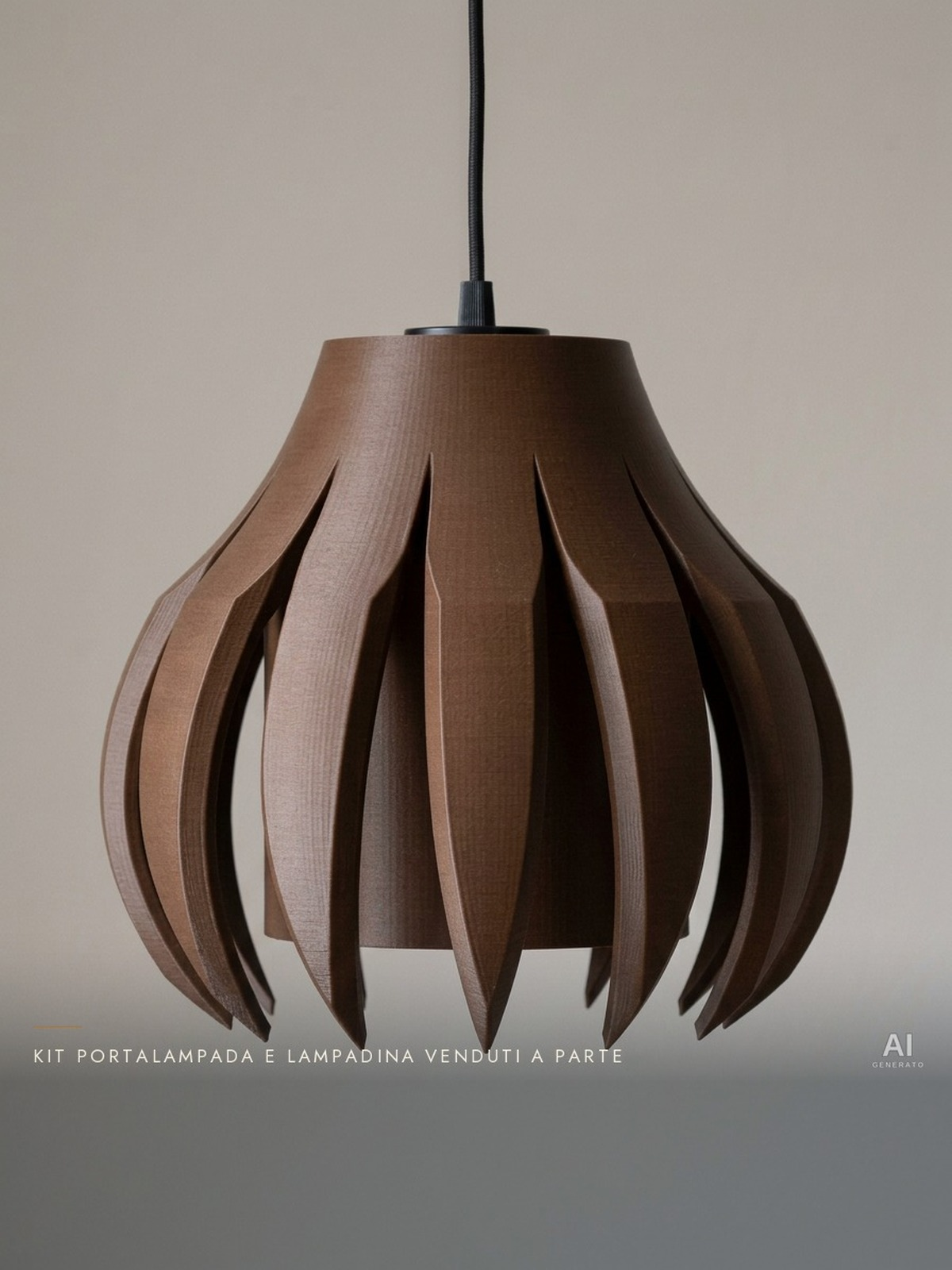 Claw – Paralume a sospensione ad artigli - effetto legno - Legno Rovere