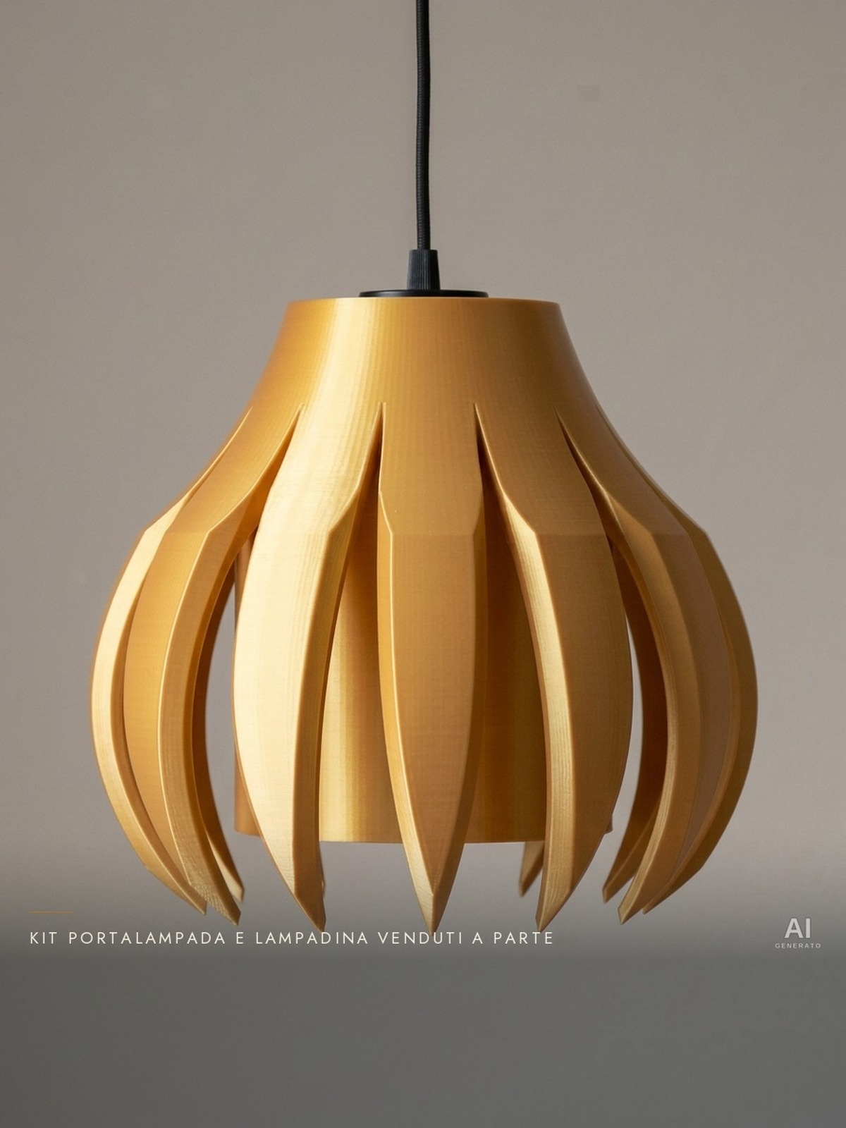 Claw – Paralume a sospensione ad artigli - effetto seta - Oro Silk