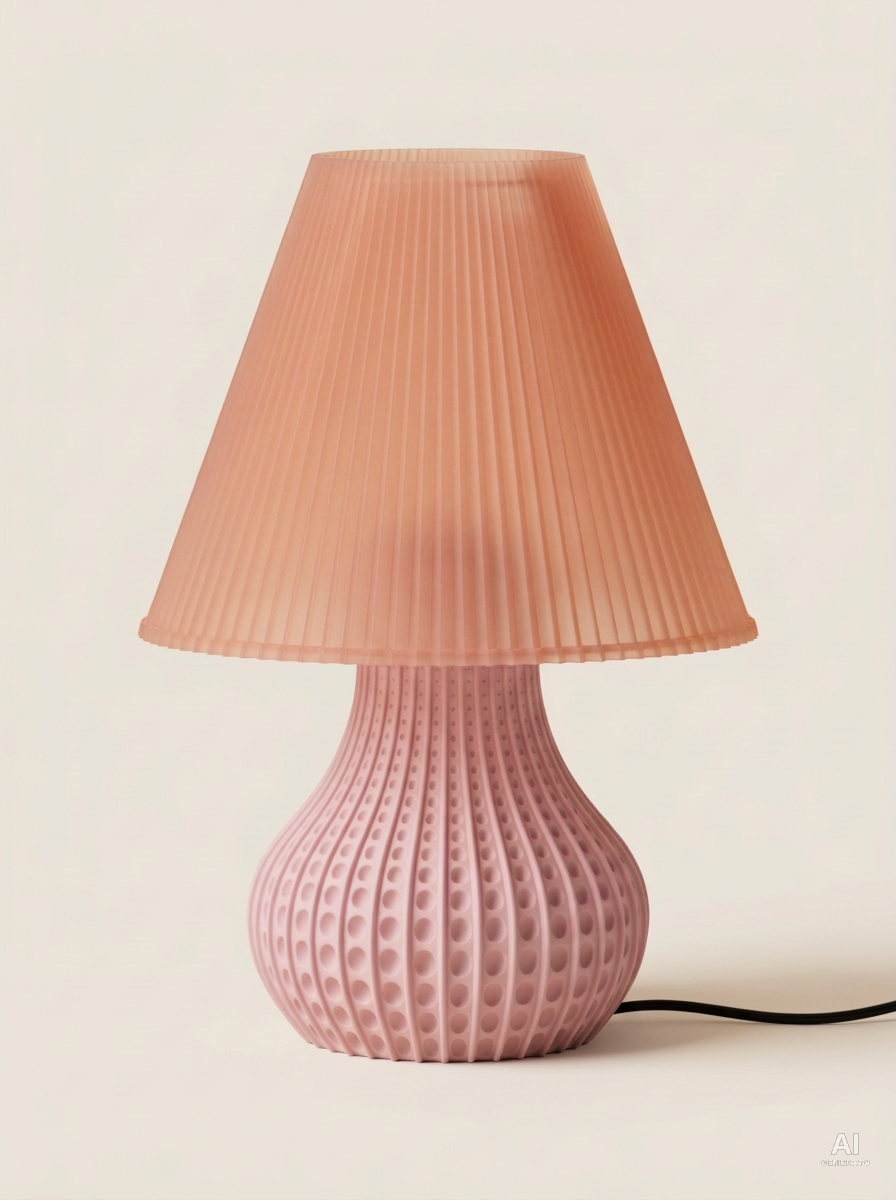 Drops – Lampada paralume – stampata in 3D - Rosa Sakura / Rosa Traslucido