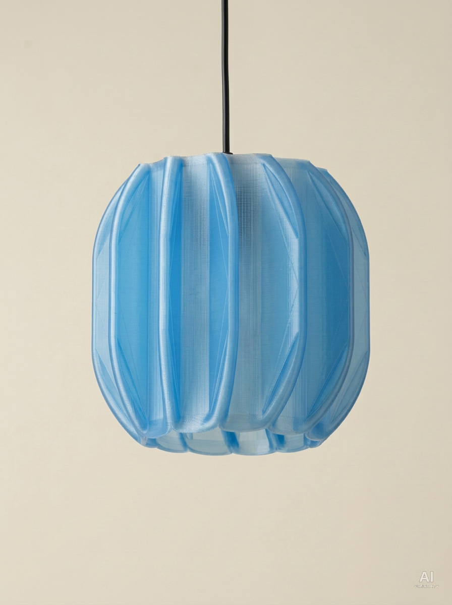 Finned — Paralume a sospensione design - trasparente - Blu Traslucido