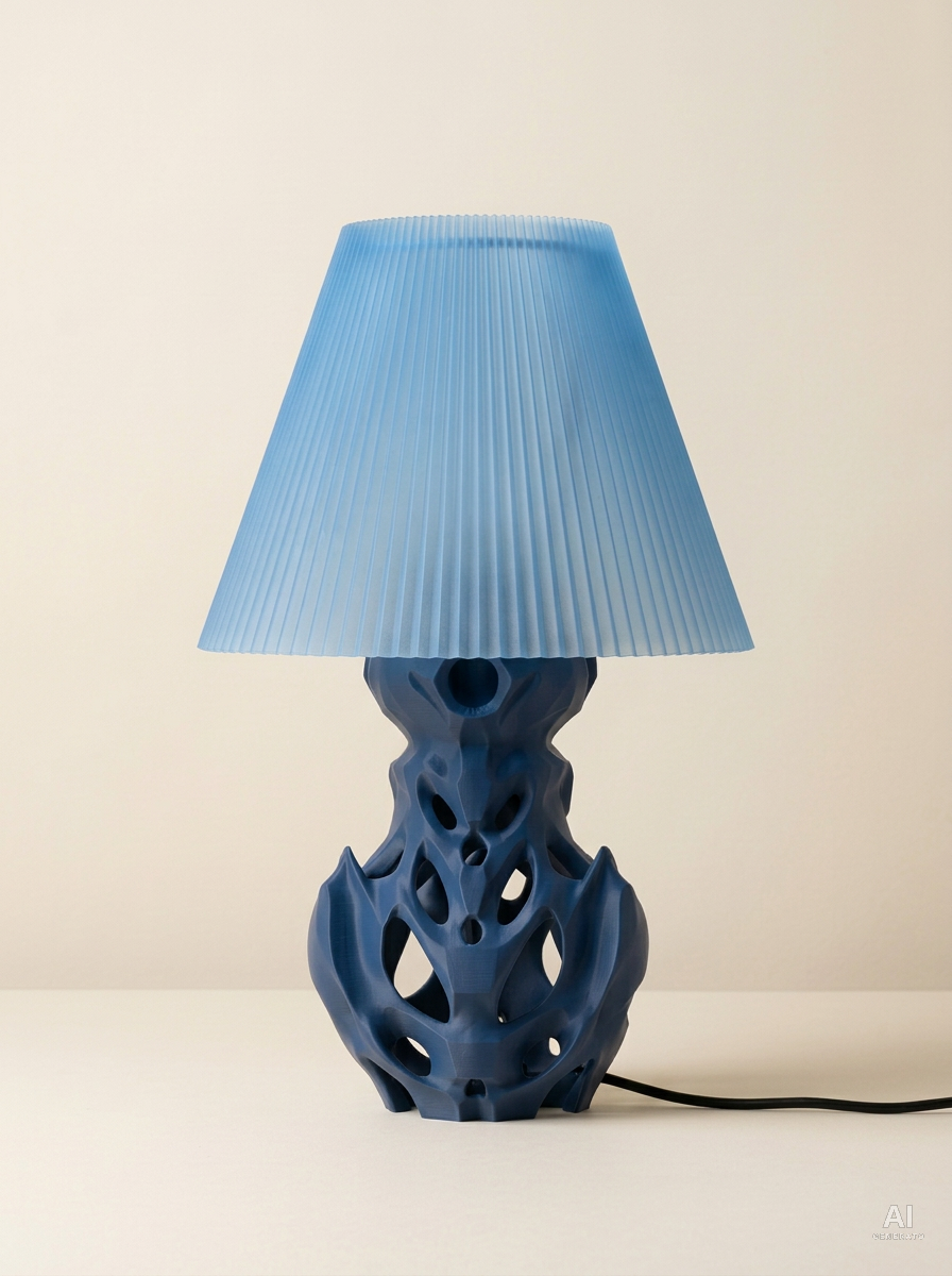 Flutter – Lampada paralume – stampata in 3D - Blu Scuro / Blu Traslucido