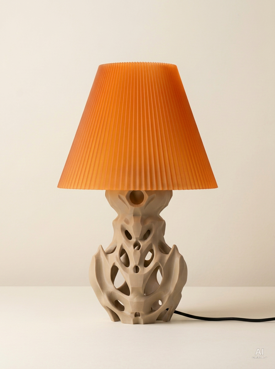 Flutter – Lampada paralume – stampata in 3D - Sabbia del Deserto / Arancione Traslucido