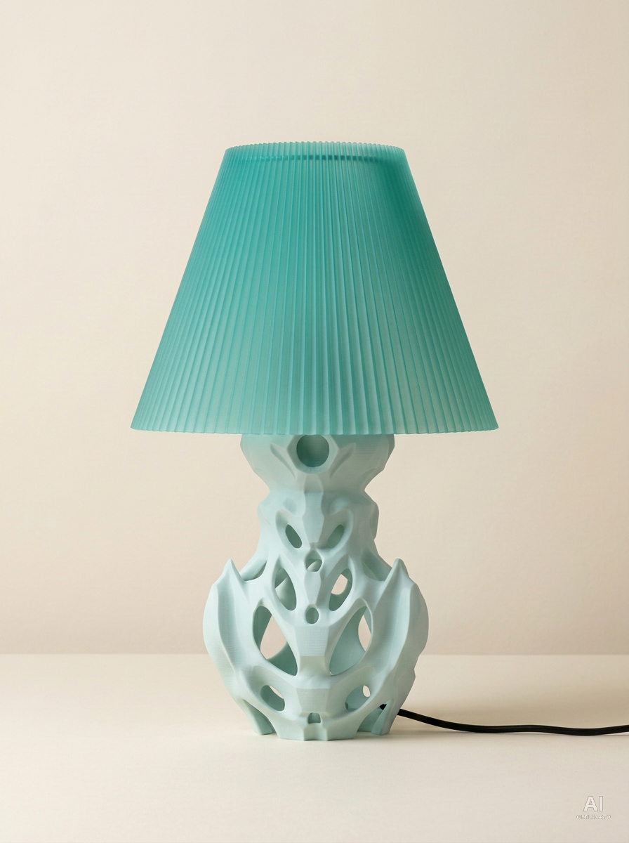 Flutter – Lampada paralume – stampata in 3D - Verde Pastello / Verde Traslucido