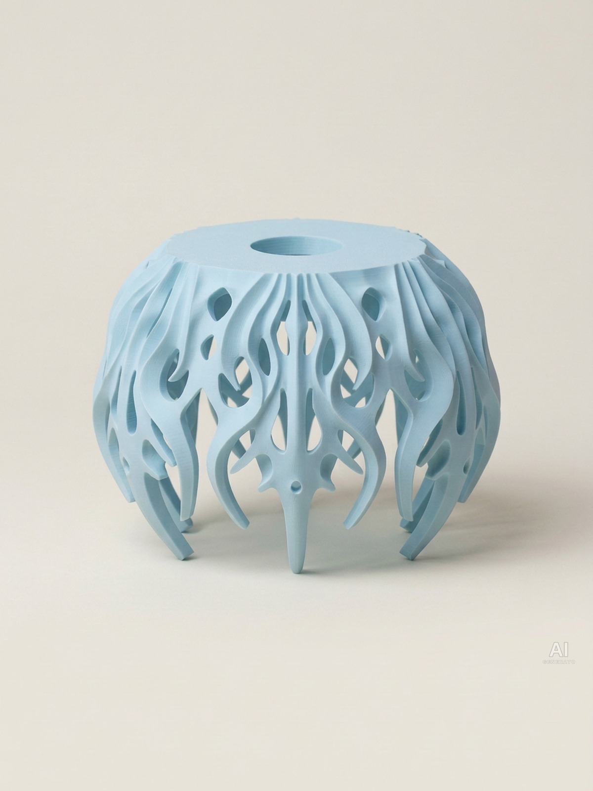 Flutter Pendant – Paralume ramificato - finitura opaca - Blu Ghiaccio
