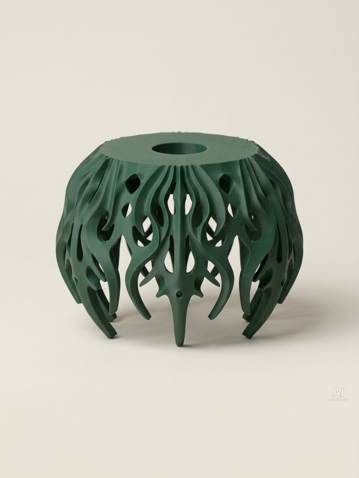 Flutter Pendant – Paralume ramificato - finitura opaca - Verde Scuro