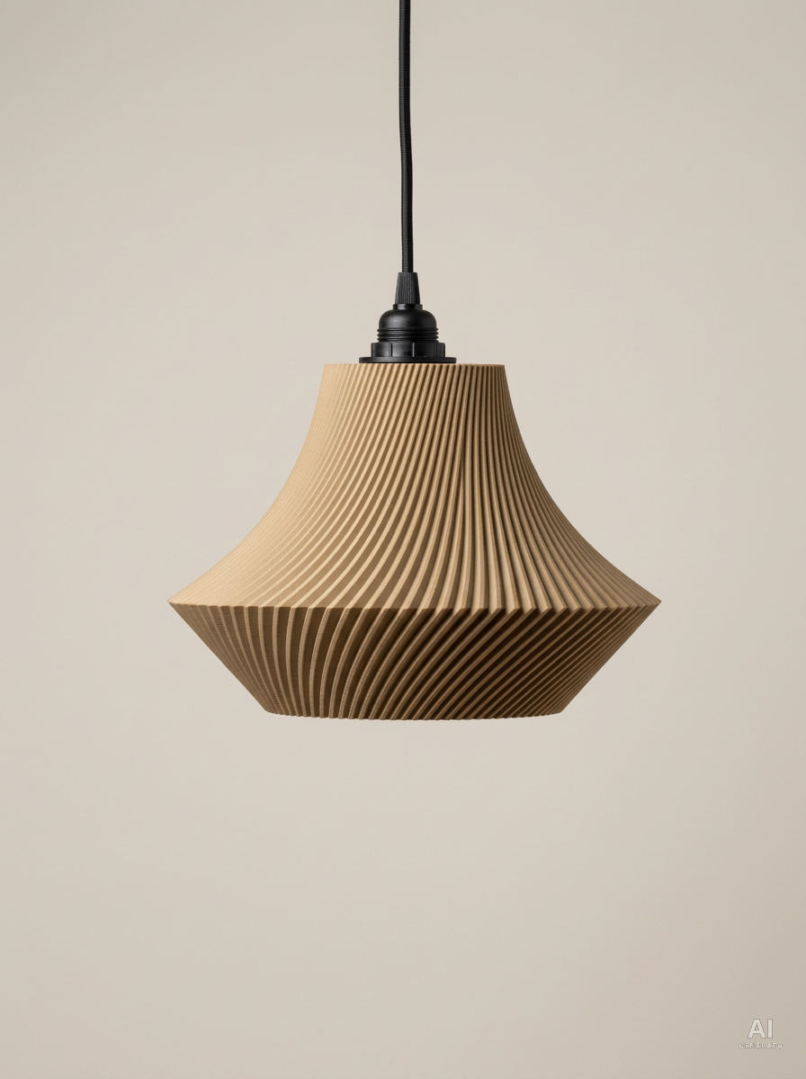 Funga – Lampada paralume – stampata in 3D - finitura opaca - Sabbia del Deserto