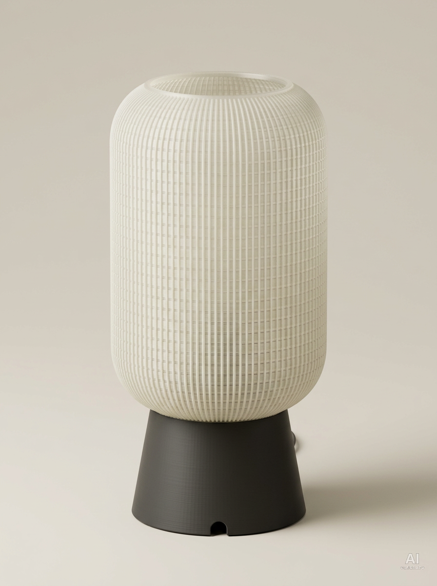 Grilla – Lampada paralume – stampata in 3D - Carbone / Trasparente