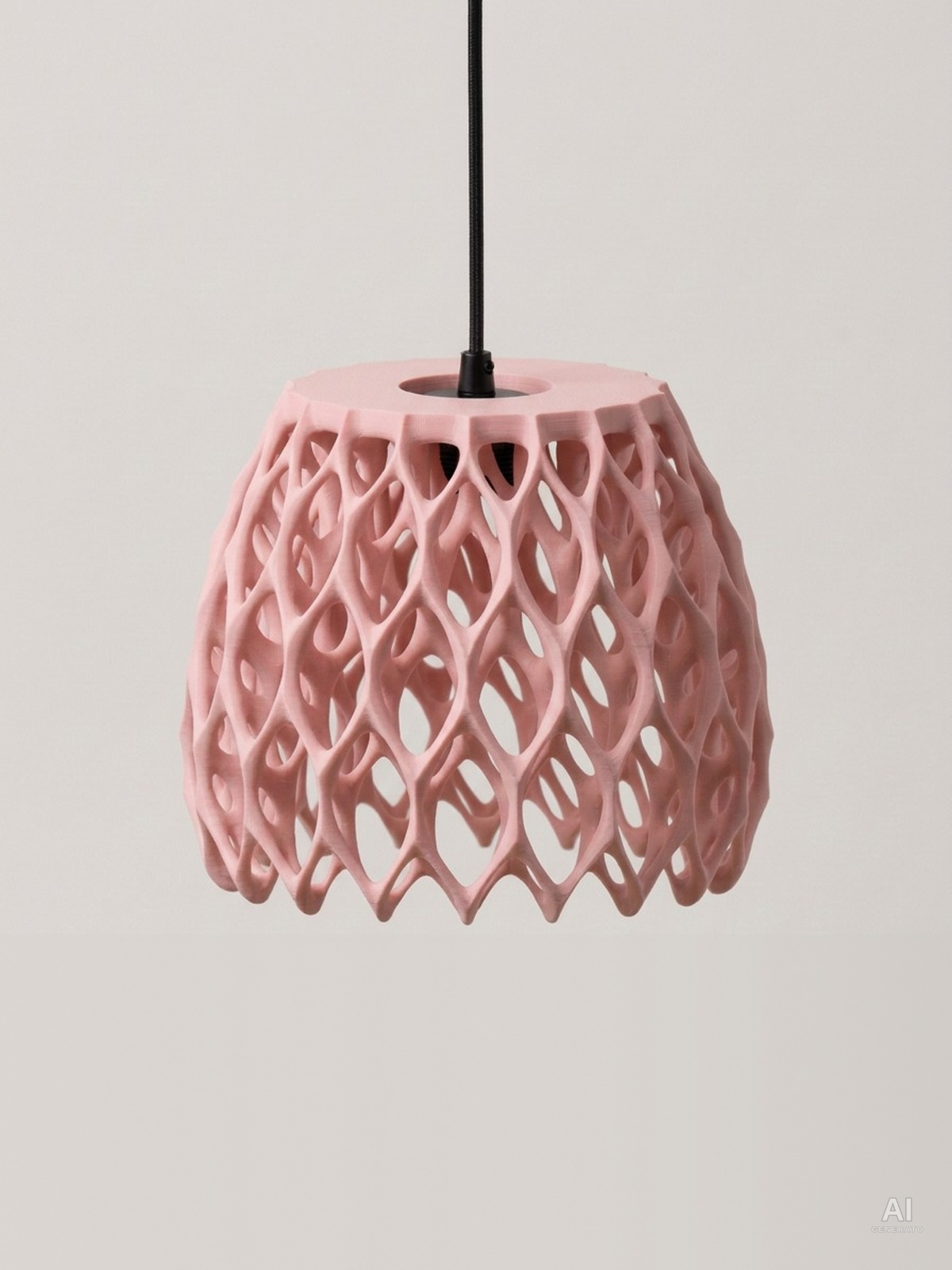 Invader04 – Paralume a sospensione con reticolo a goccia - finitura opaca - Rosa Sakura