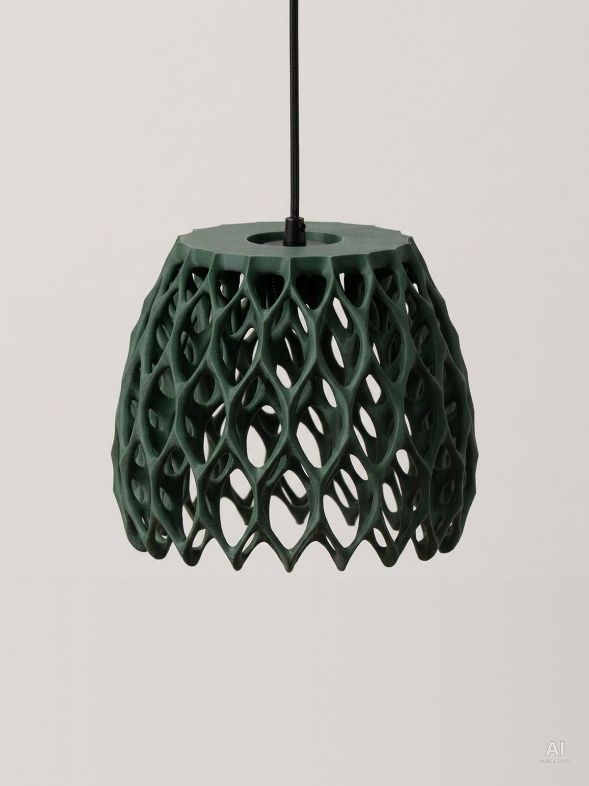 Invader04 – Paralume a sospensione con reticolo a goccia - finitura opaca - Verde Scuro