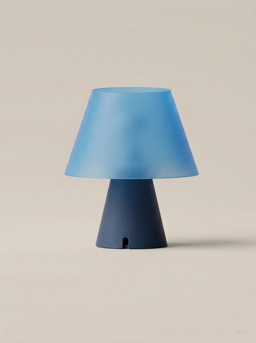 Kono – Lampada paralume – stampata in 3D - Blu Scuro / Blu Traslucido