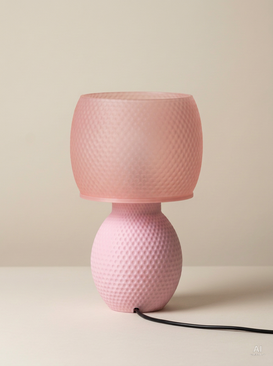 Oso – Lampada paralume – stampata in 3D - Rosa Traslucido / Rosa Sakura