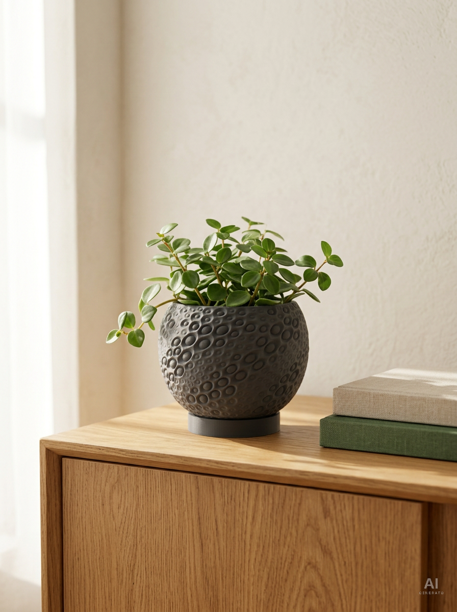 Pearl — Vaso a crateri con sottovaso, stampato in 3D — ambientata