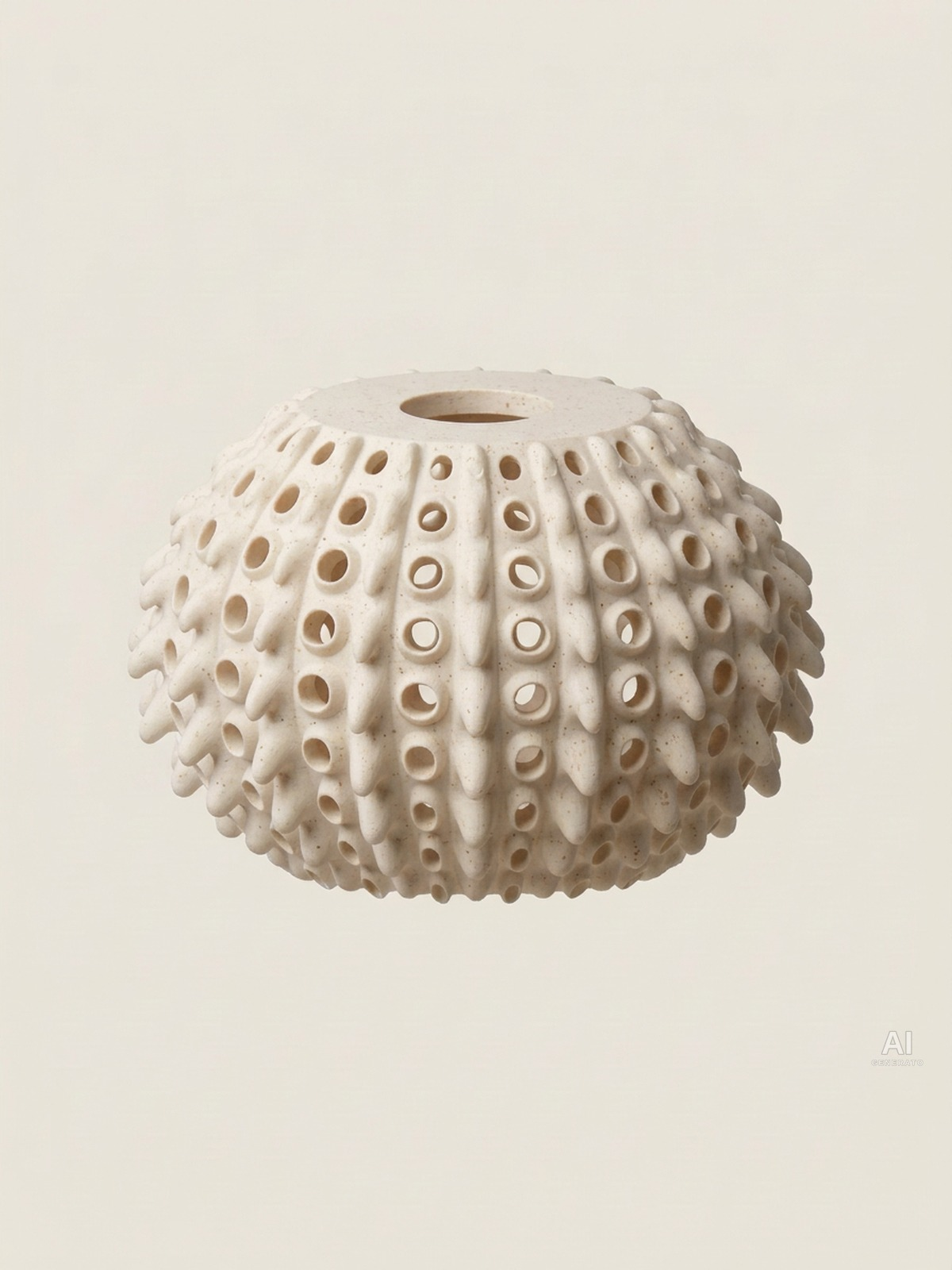Pendant 014 – Paralume a rilievi traforato - effetto legno - Legno Rovere