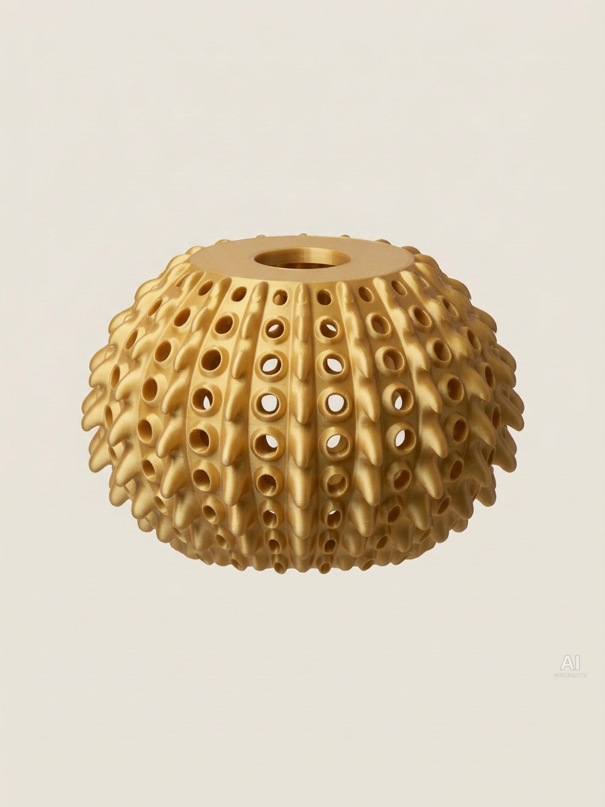 Pendant 014 – Paralume a rilievi traforato - effetto seta - Oro Silk
