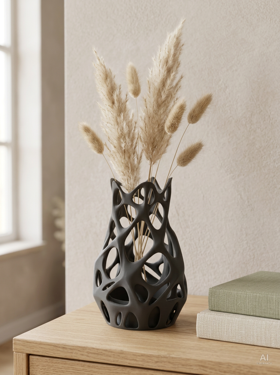 Prime — Vaso decorativo a reticolo stampato in 3D — ambientata