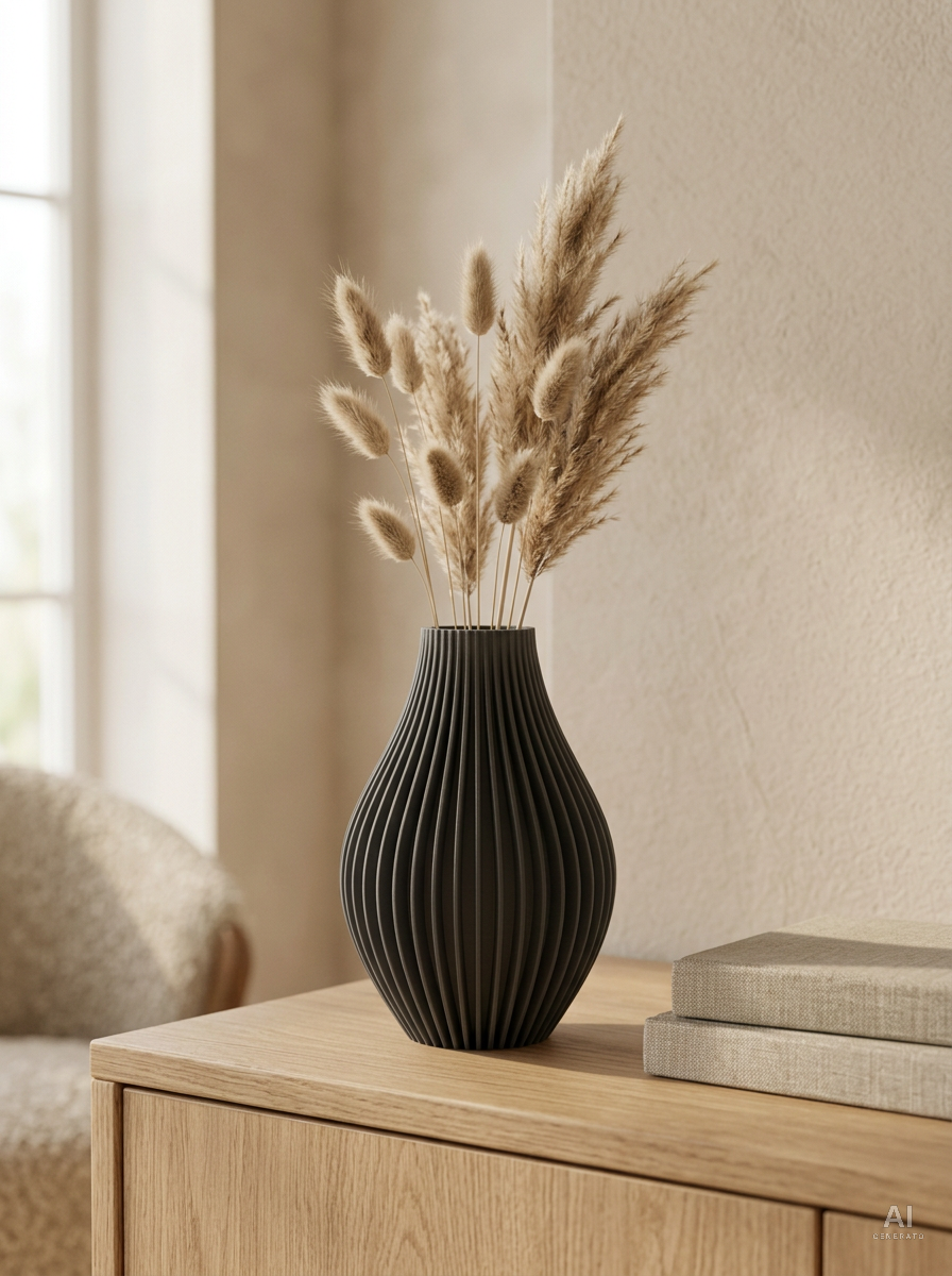 Stilla — Vaso decorativo a goccia stampato in 3D — ambientata — vaso design