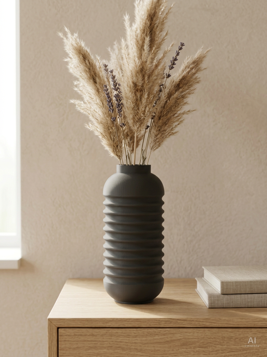 Vano — Vaso decorativo a capsula stampato in 3D — ambientata — vaso design