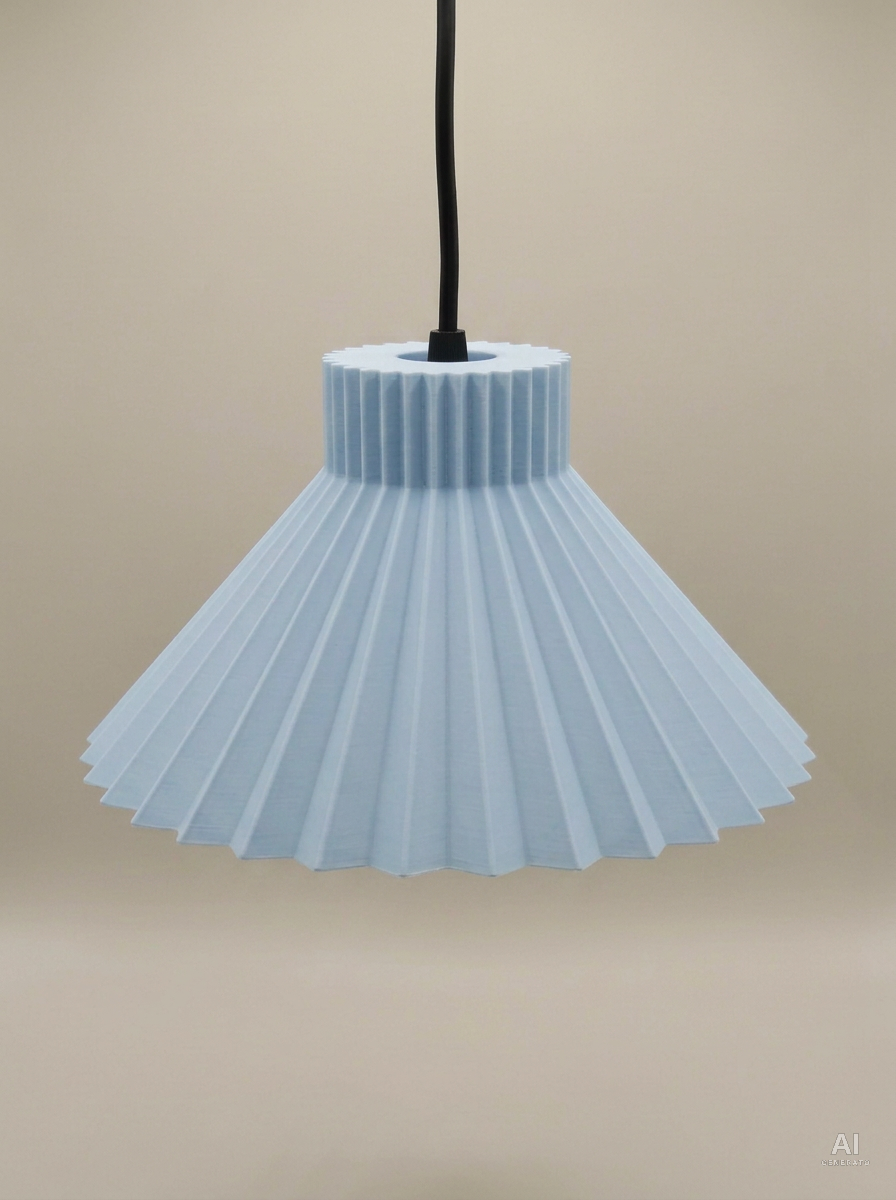 Vela – Paralume a sospensione - finitura opaca - Blu Ghiaccio