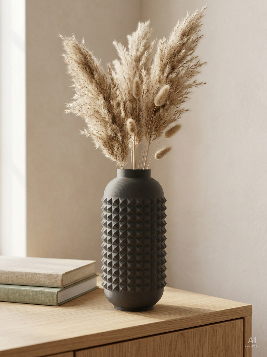 Verdura — Vaso decorativo a borchie stampato in 3D — ambientata