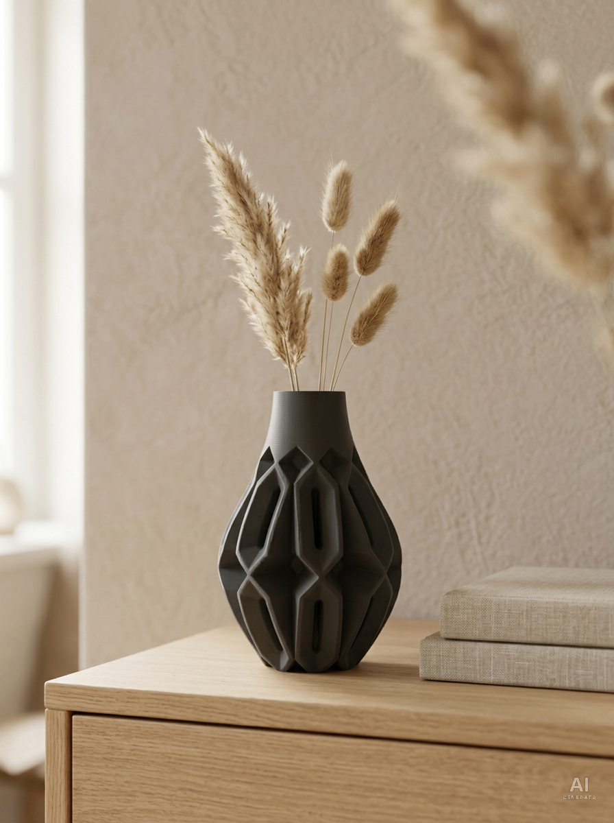 Vesperi — Vaso decorativo a celle in rilievo stampato in 3D — ambientata