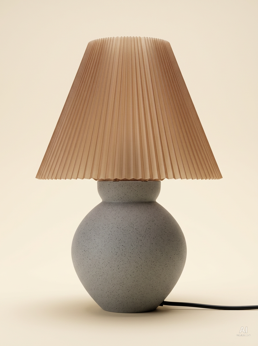 Vima – Lampada paralume – stampata in 3D - Marrone Traslucido / Grigio Pietra