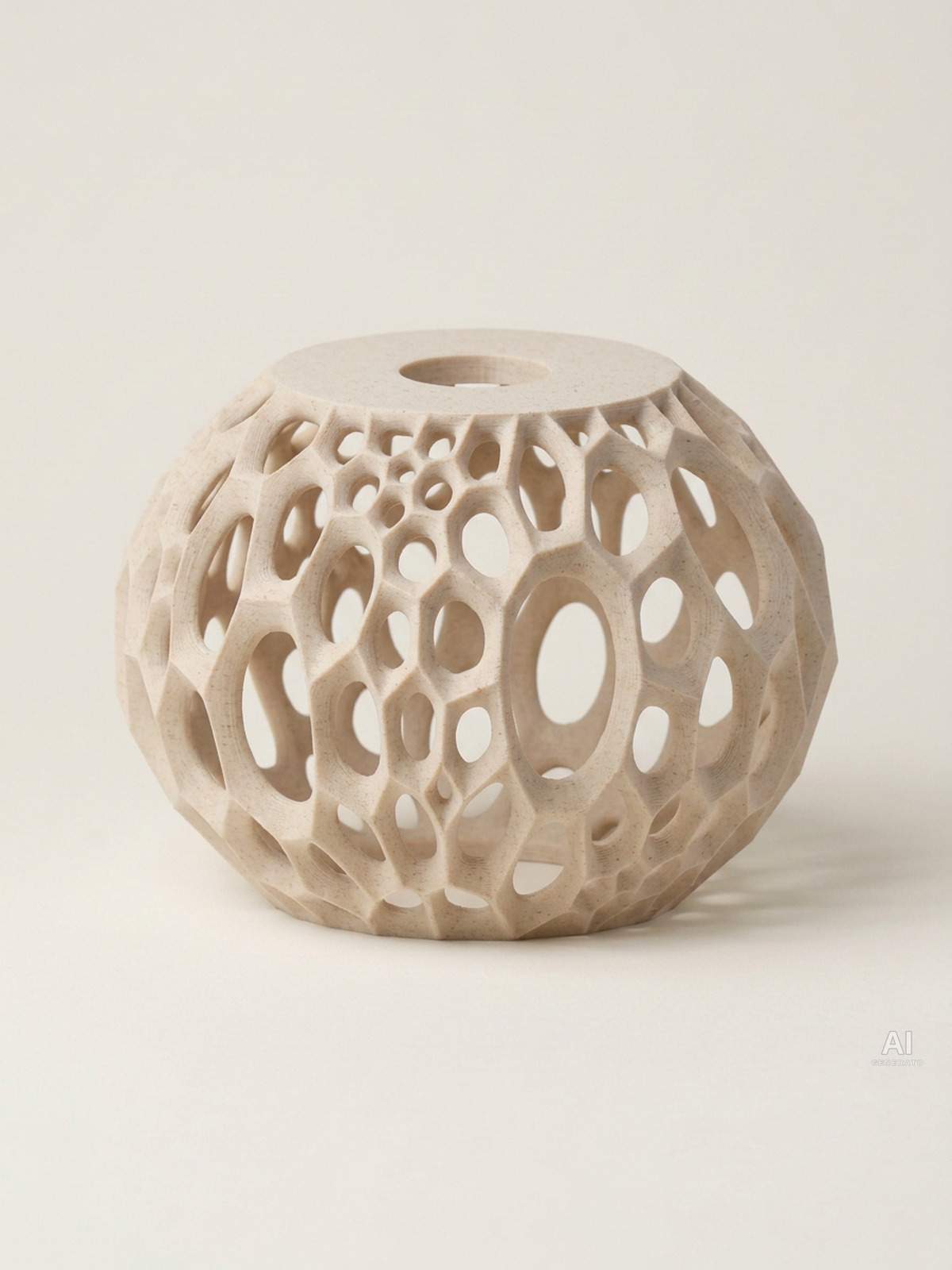 Virus 02 – Paralume a celle sfaccettate - effetto legno - Legno Rovere