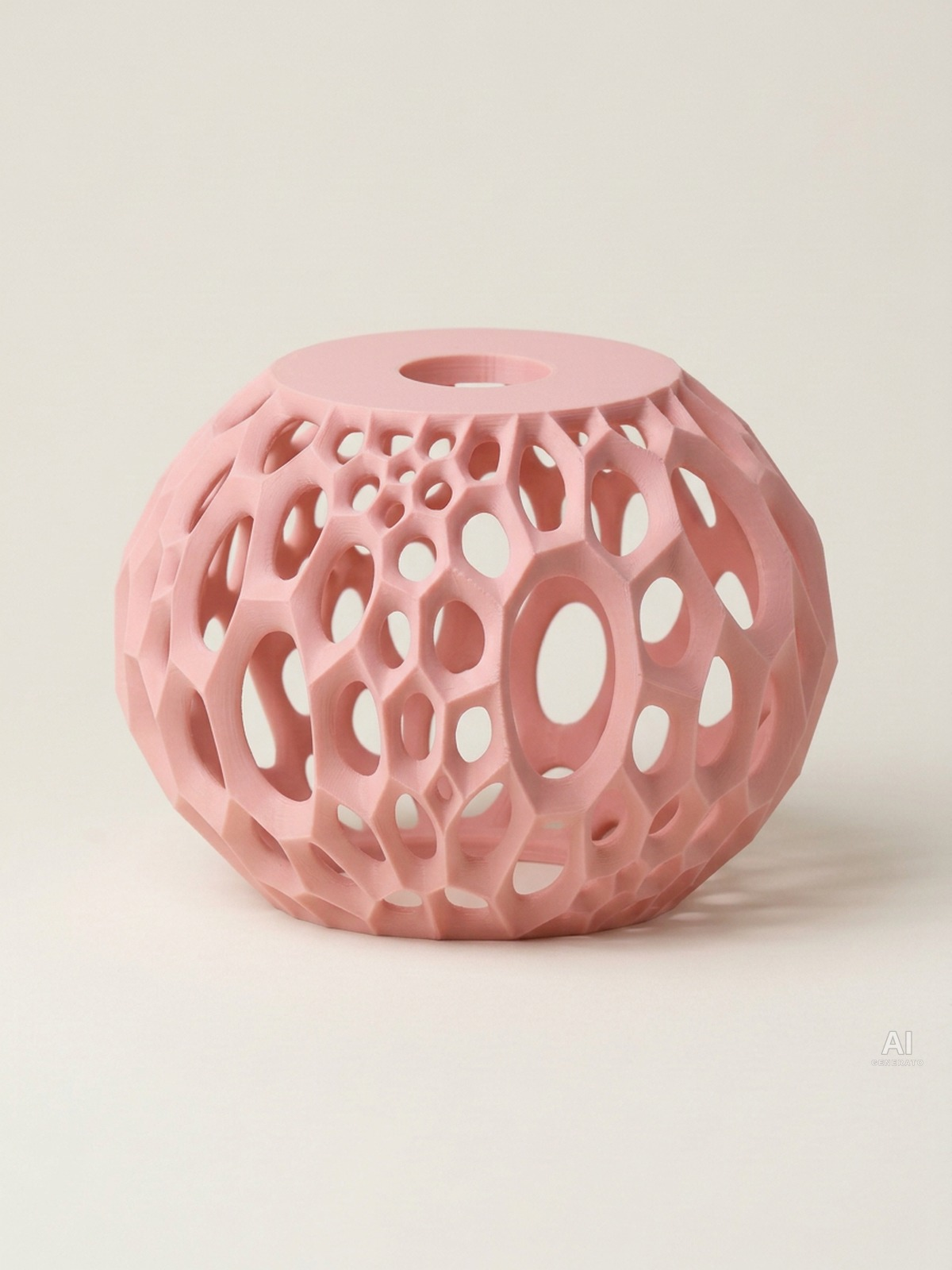 Virus 02 – Paralume a celle sfaccettate - finitura opaca - Rosa Sakura