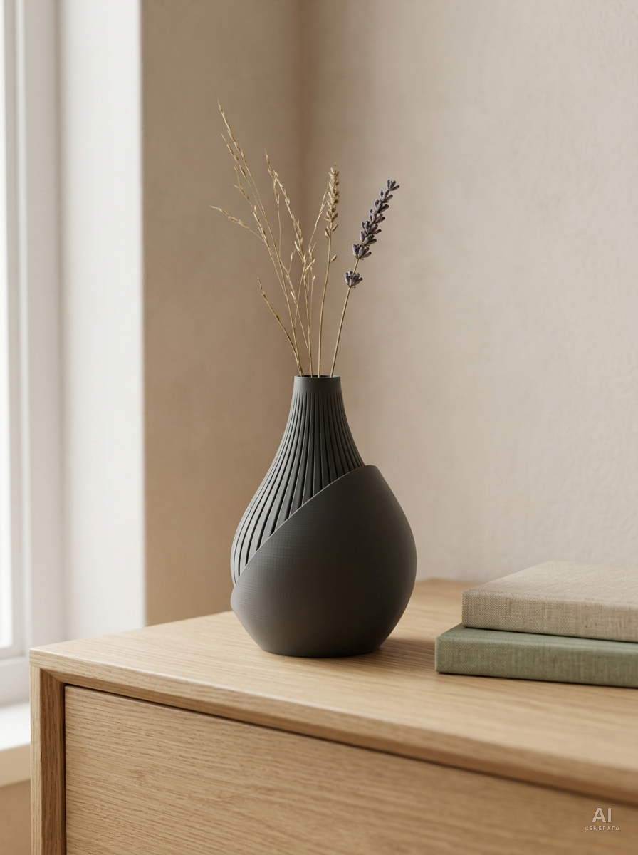 Yovi — Vaso decorativo a goccia stampato in 3D — ambientata — vaso design a goccia